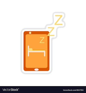 Paper sticker on white background mobile phone vector image