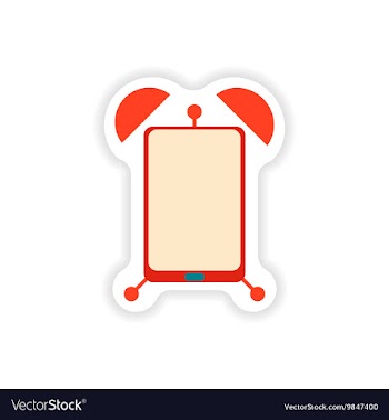 Paper sticker on white background Mobile Phone vector image