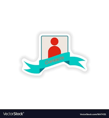 Paper sticker on white background mobile phone vector image