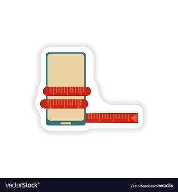 Paper sticker on white background Mobile Phone vector image
