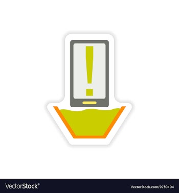 Paper sticker on white background mobile phone vector image