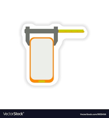 Paper sticker on white background Mobile Phone vector image