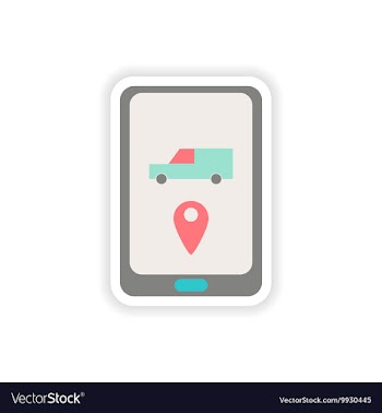 Paper sticker on white background mobile phone vector image