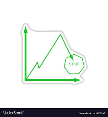 Paper sticker on white background money graph vector image