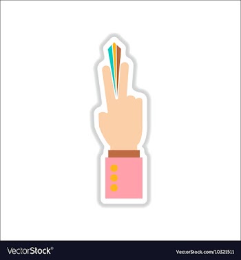 Paper sticker on white background money in hand vector image