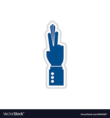 Paper sticker on white background money in hand vector image