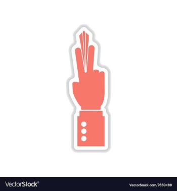 Paper sticker on white background money in hand vector image