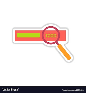 Paper sticker on white background money search vector image