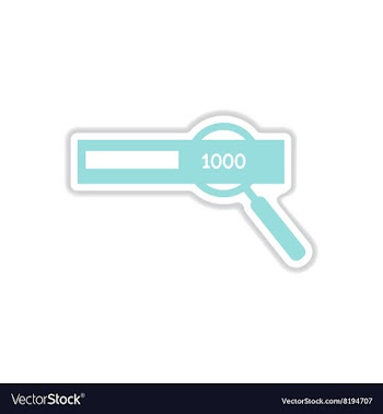 Paper sticker on white background money search vector image