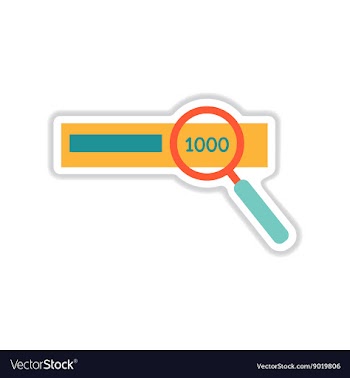 Paper sticker on white background money search vector image