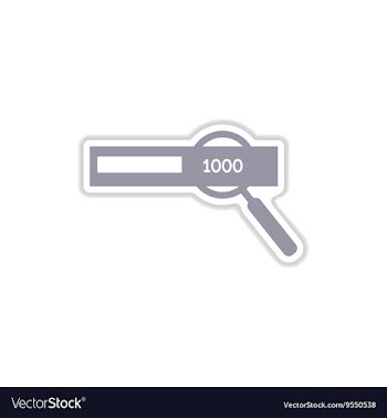 Paper sticker on white background money search vector image