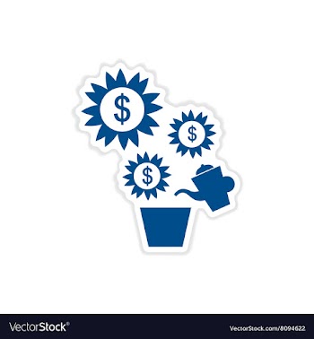 Paper sticker on white background Money Tree vector image