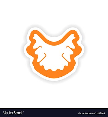 Paper sticker on white background nerves in gums vector image