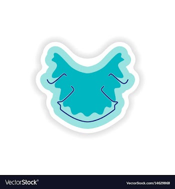 Paper sticker on white background nerves in gums vector image