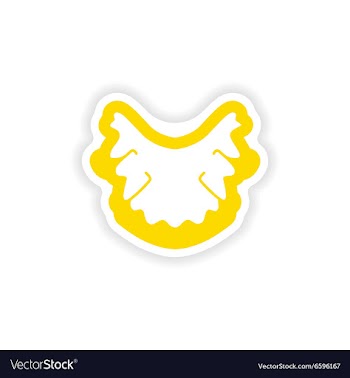 Paper sticker on white background nerves in gums vector image
