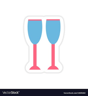 Paper sticker on white background new glasses vector image