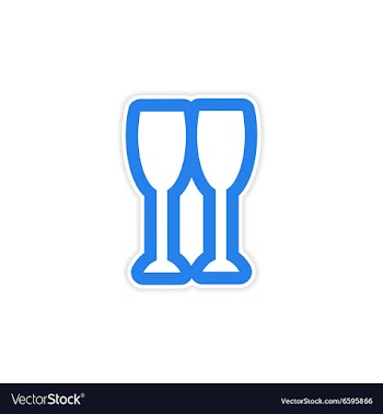 Paper sticker on white background New glasses vector image