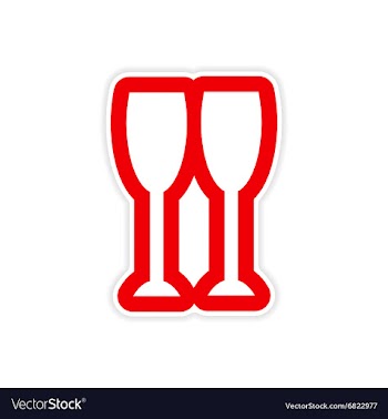 Paper sticker on white background New glasses vector image