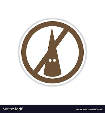 Paper sticker on white background no racism vector image