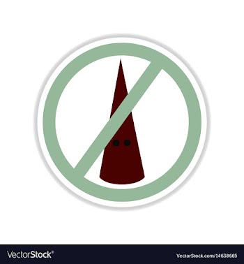 Paper sticker on white background no racism vector image