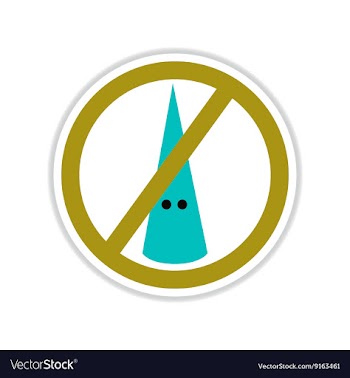 Paper sticker on white background no racism vector image