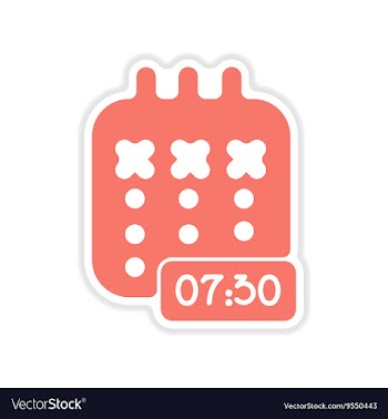 Paper sticker on white background notebook vector image