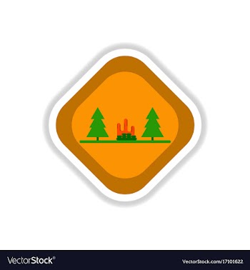 Paper sticker on white background park vector image