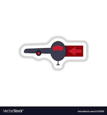 Paper sticker on white background passengers vector image