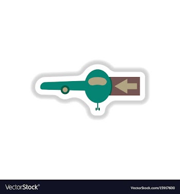 Paper sticker on white background passengers vector image