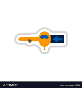 Paper sticker on white background passengers vector image