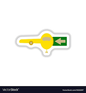 Paper sticker on white background passengers vector image