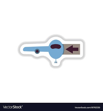 Paper sticker on white background passengers vector image