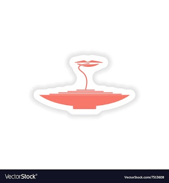 Paper sticker on white background pasta dish vector image