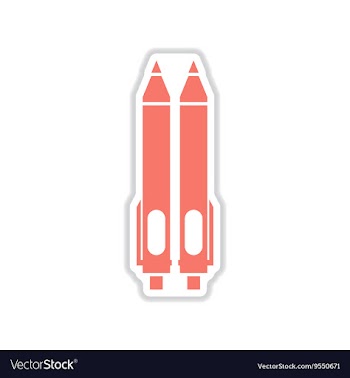 Paper sticker on white background pens vector image
