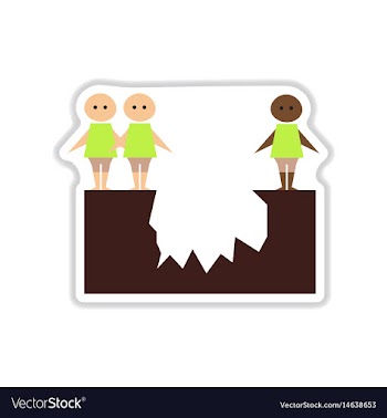 Paper sticker on white background people abyss vector image