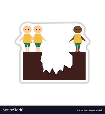 Paper sticker on white background people abyss vector image