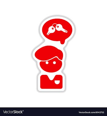 Paper sticker on white background People thought vector image