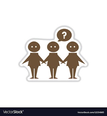 Paper sticker on white background people vector image