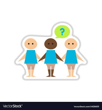 Paper sticker on white background people vector image