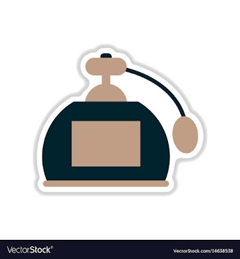 Paper sticker on white background perfume vector image