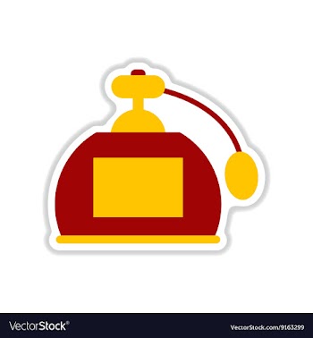 Paper sticker on white background perfume vector image