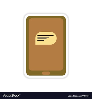 Paper sticker on white background phone message vector image
