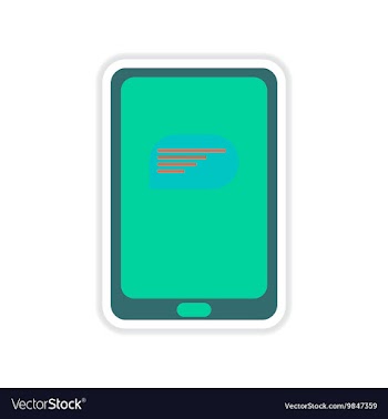 Paper sticker on white background phone message vector image