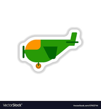 Paper sticker on white background plane with vector image