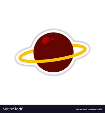 Paper sticker on white background planet vector image
