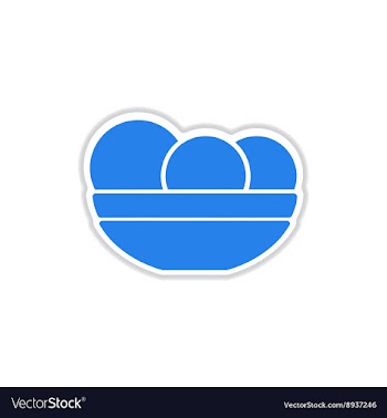 Paper sticker on white background plate of apples vector image