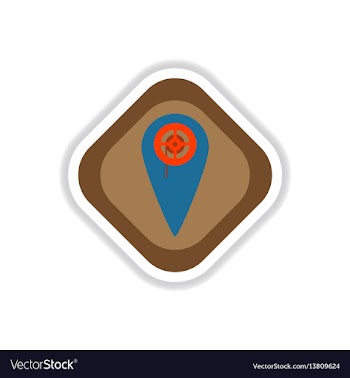 Paper sticker on white background pointer cinema vector image