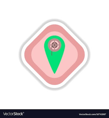 Paper sticker on white background pointer cinema vector image