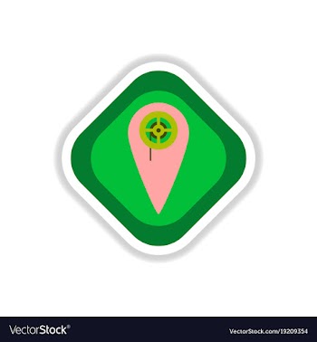 Paper sticker on white background pointer cinema vector image