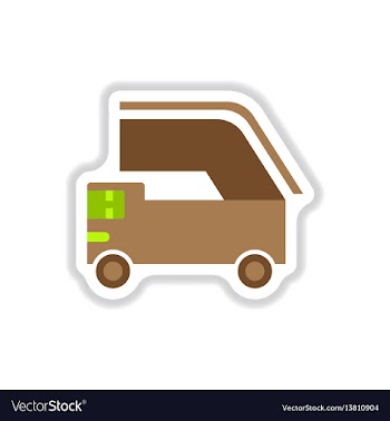 Paper sticker on white background ramp airport vector image